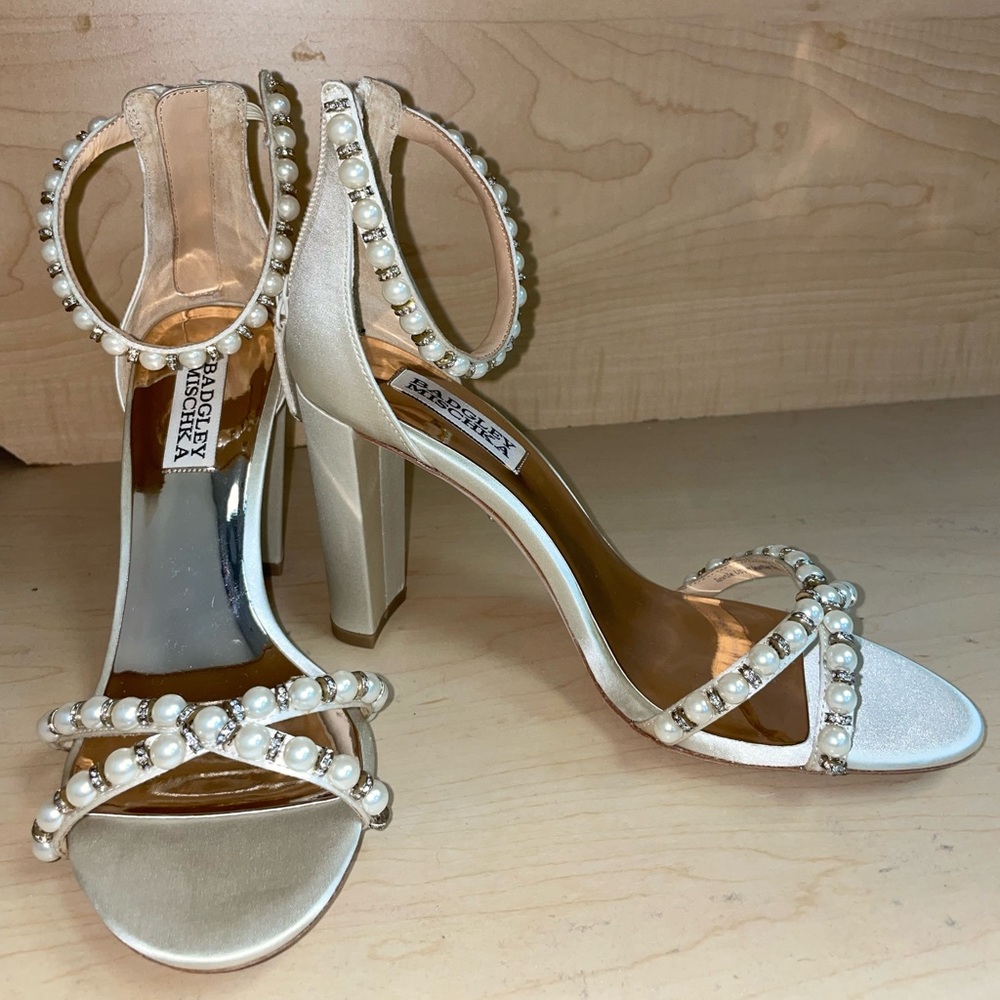 New in box Badgley Mischka wedding shoes.